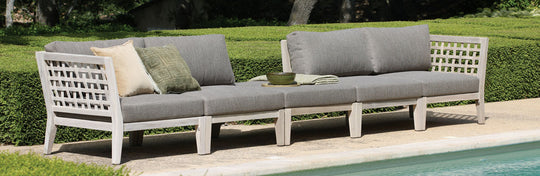THE ELEGANTLY WOVEN MASELLO TEAK FURNITURE COLLECTION