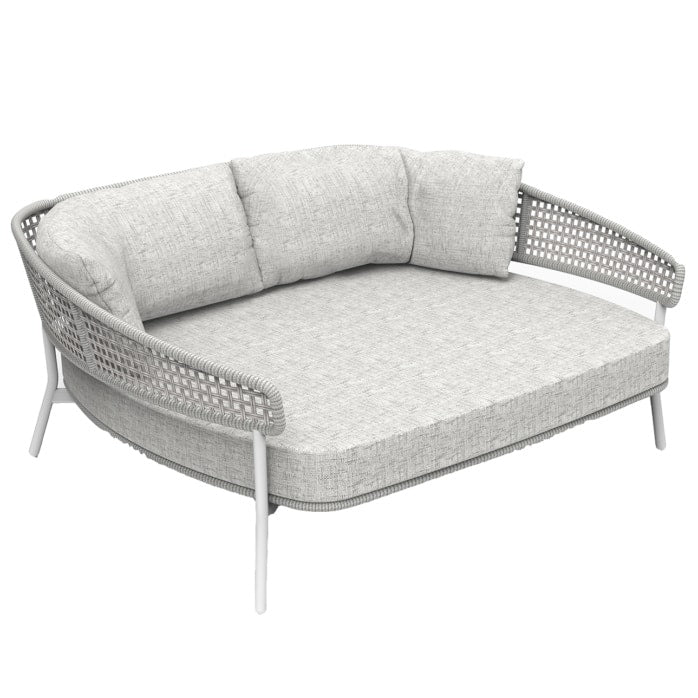 KOVE OUTDOOR ROPE AND ALUMINIUM DAYBED (WHITE)