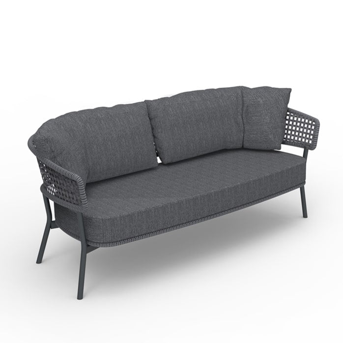 KOVE OUTDOOR ROPE AND ALUMINIUM SOFA (COAL)